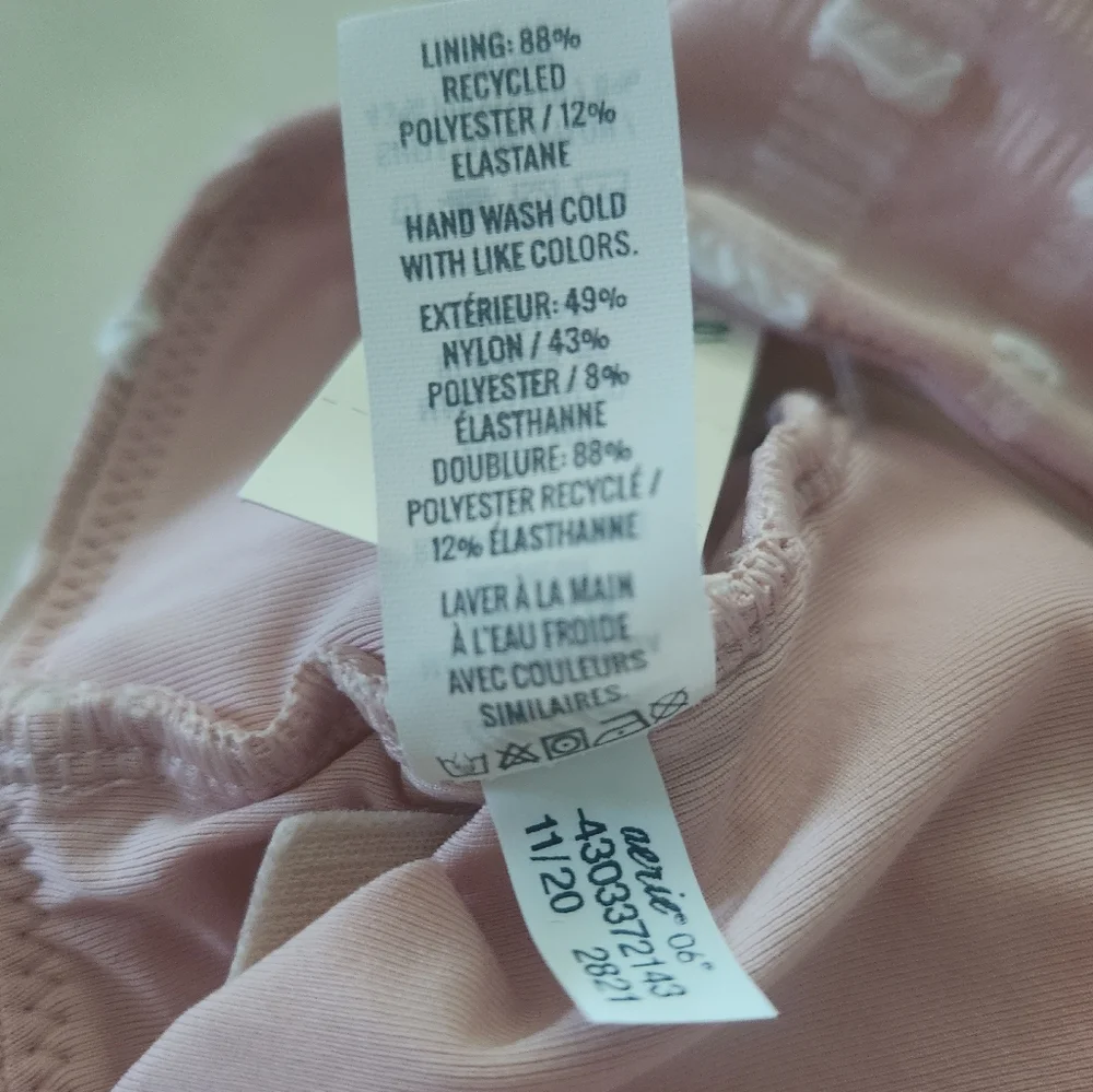 🆕️AERIE NWT Pink Large Bikini Top - Picture 9 of 12